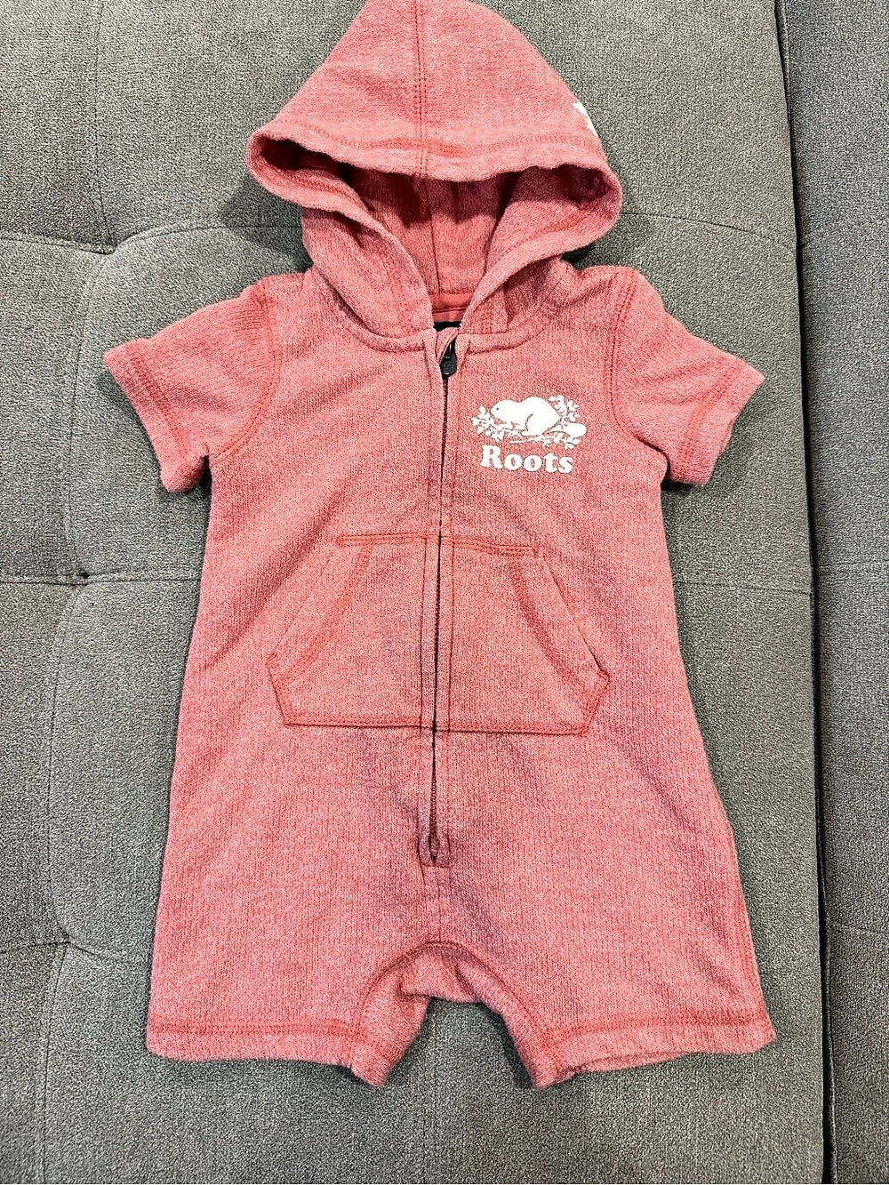 Roots Baby Pink Romper Size M (6–12M) cottagecore cozy summer adorable girly